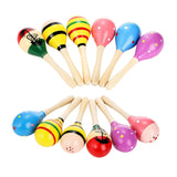 Maxbell 12x Mini Wooden Maracas Early Educational Toys for Carnival Live Performance