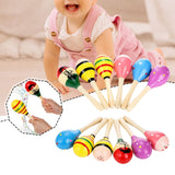Maxbell 12x Mini Wooden Maracas Early Educational Toys for Carnival Live Performance