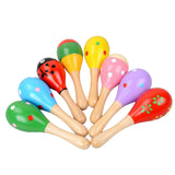 Maxbell 6Pcs Wooden Maracas Learning Toys for Live Performance Concert Entertainment