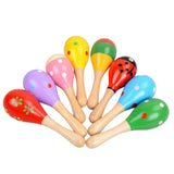 Maxbell 6Pcs Wooden Maracas Learning Toys for Live Performance Concert Entertainment