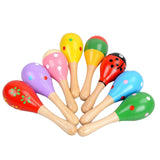 Maxbell 6Pcs Wooden Maracas Learning Toys for Live Performance Concert Entertainment