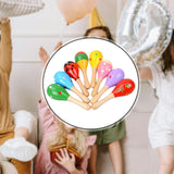Maxbell 6Pcs Wooden Maracas Learning Toys for Live Performance Concert Entertainment