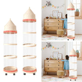 Maxbell Stuffed Animal Storage Tube Zoo Toy Holder Dustproof Box Plush Toy Organizer 127cmx30cm