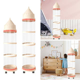 Maxbell Stuffed Animal Storage Tube Zoo Toy Holder Dustproof Box Plush Toy Organizer 127cmx30cm