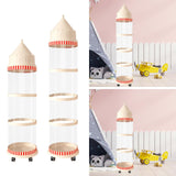 Maxbell Stuffed Animal Storage Tube Zoo Toy Holder Dustproof Box Plush Toy Organizer 127cmx30cm