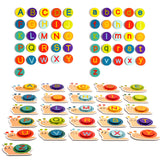 Maxbell Wooden Alphabet Learning Toy for Creativity Hand Eye Coordination Fine Motor