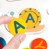 Maxbell Wooden Alphabet Learning Toy for Creativity Hand Eye Coordination Fine Motor