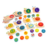 Maxbell Wooden Alphabet Learning Toy for Creativity Hand Eye Coordination Fine Motor