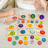 Maxbell Wooden Alphabet Learning Toy for Creativity Hand Eye Coordination Fine Motor