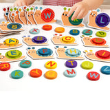 Maxbell Wooden Alphabet Learning Toy for Creativity Hand Eye Coordination Fine Motor