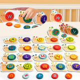 Maxbell Wooden Alphabet Learning Toy for Creativity Hand Eye Coordination Fine Motor