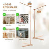 Maxbell Baby Mobile Crib Holder Wood Holder Arm Adjustable Height Bedroom Crib Stand