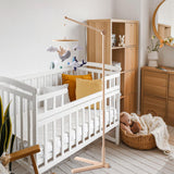 Maxbell Baby Mobile Crib Holder Wood Holder Arm Adjustable Height Bedroom Crib Stand