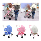 Maxbell 1:12 Miniature Tiny Baby Stroller Dolls Crib Accessory Scene Decor Ornaments