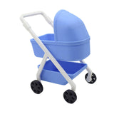 Maxbell 1:12 Miniature Tiny Baby Stroller Dolls Crib Accessory Scene Decor Ornaments