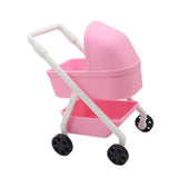 Maxbell 1:12 Miniature Tiny Baby Stroller Dolls Crib Accessory Scene Decor Ornaments
