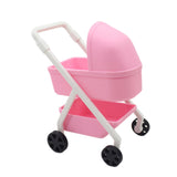 Maxbell 1:12 Miniature Tiny Baby Stroller Dolls Crib Accessory Scene Decor Ornaments