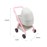 Maxbell 1:12 Miniature Tiny Baby Stroller Dolls Crib Accessory Scene Decor Ornaments