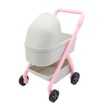 Maxbell 1:12 Miniature Tiny Baby Stroller Dolls Crib Accessory Scene Decor Ornaments