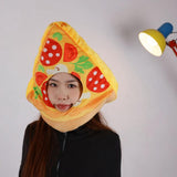 Maxbell Pizza Hat Lovely Stuffed Hat Headgear for Festivals Birthday Halloween Props