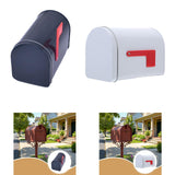 Maxbell Tinplate Mailbox, Weatherproof Mail Box for Farmhouse Mailbox Post Classroom White