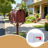Maxbell Tinplate Mailbox, Weatherproof Mail Box for Farmhouse Mailbox Post Classroom White