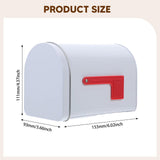 Maxbell Tinplate Mailbox, Weatherproof Mail Box for Farmhouse Mailbox Post Classroom White