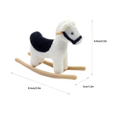 Maxbell 1/12 Dollhouse Miniature Rocking Horse Figure Collection Festival Decoration