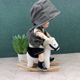 Maxbell 1/12 Dollhouse Miniature Rocking Horse Figure Collection Festival Decoration