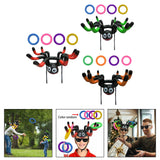 Maxbell Halloween Ring Toss Game with 4 Rings for Carnival Swimming Game Games Red