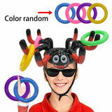 Maxbell Halloween Ring Toss Game with 4 Rings for Carnival Swimming Game Games Red