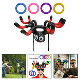 Maxbell Halloween Ring Toss Game with 4 Rings for Carnival Swimming Game Games Red