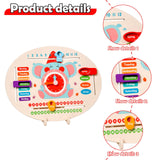 Maxbell Learning Clock for Kids Educational Board Boys Girls Fun Wooden Learning Toy