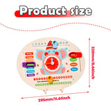 Maxbell Learning Clock for Kids Educational Board Boys Girls Fun Wooden Learning Toy