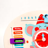 Maxbell Learning Clock for Kids Educational Board Boys Girls Fun Wooden Learning Toy