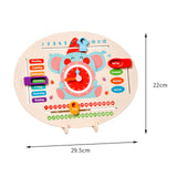 Maxbell Learning Clock for Kids Educational Board Boys Girls Fun Wooden Learning Toy