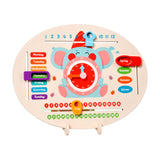 Maxbell Learning Clock for Kids Educational Board Boys Girls Fun Wooden Learning Toy