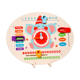 Maxbell Learning Clock for Kids Educational Board Boys Girls Fun Wooden Learning Toy