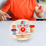 Maxbell Learning Clock for Kids Educational Board Boys Girls Fun Wooden Learning Toy