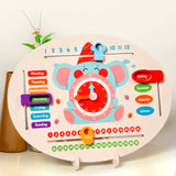 Maxbell Learning Clock for Kids Educational Board Boys Girls Fun Wooden Learning Toy