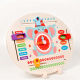 Maxbell Learning Clock for Kids Educational Board Boys Girls Fun Wooden Learning Toy
