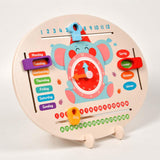 Maxbell Learning Clock for Kids Educational Board Boys Girls Fun Wooden Learning Toy