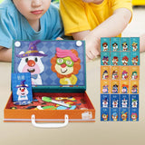 Maxbell Jigsaw Puzzle Box for Kids Educational Game for Travel Birthday Children Day Animal Pattern