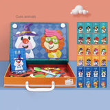 Maxbell Jigsaw Puzzle Box for Kids Educational Game for Travel Birthday Children Day Animal Pattern