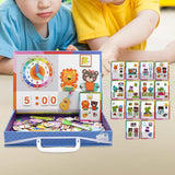 Maxbell Jigsaw Puzzle Box for Kids Educational Game for Travel Birthday Children Day Clock Pattern