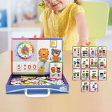 Maxbell Jigsaw Puzzle Box for Kids Educational Game for Travel Birthday Children Day Clock Pattern