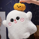 Maxbell Halloween Pillow Cushion Doll 3D Cute Holidays Props Plush Toy Children Gift Ghost 35cmx38cm
