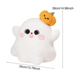 Maxbell Halloween Pillow Cushion Doll 3D Cute Holidays Props Plush Toy Children Gift Ghost 35cmx38cm