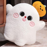 Maxbell Halloween Pillow Cushion Doll 3D Cute Holidays Props Plush Toy Children Gift Ghost 35cmx38cm