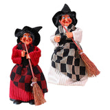 Maxbell Halloween Hanging Witch Halloween Decor Witch Pendant for Window Garden Home Red Black